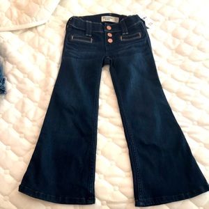 Abercrombie kids Dark Denim 3 button flare jeans